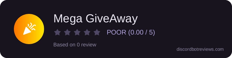 Rating widget preview for Mega GiveAway
