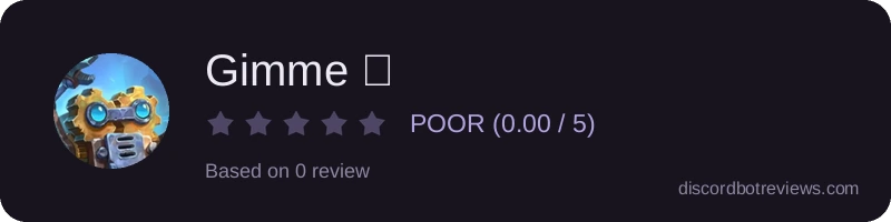 Rating widget preview for Gimme 🫴