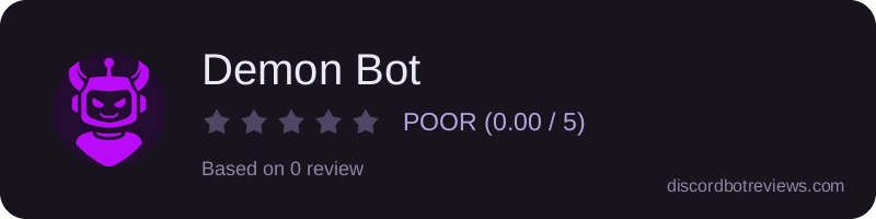 Rating widget preview for Demon Bot