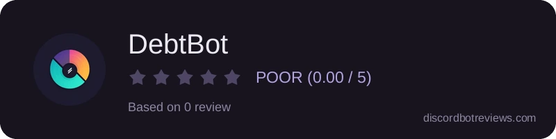 Rating widget preview for DebtBot