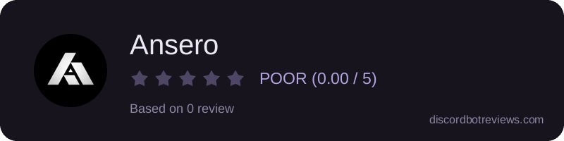 Rating widget preview for Ansero