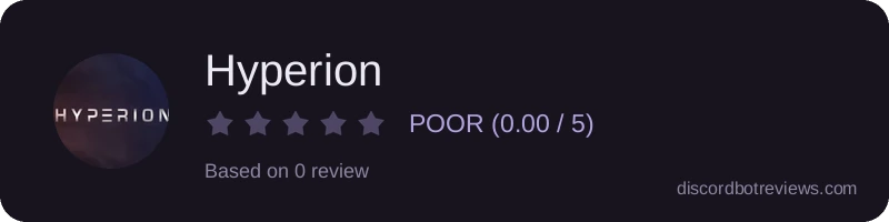 Rating widget preview for Hyperion