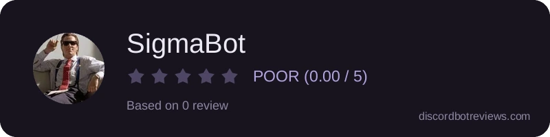 Rating widget preview for SigmaBot