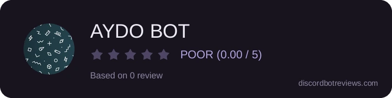 Rating widget preview for AYDO BOT