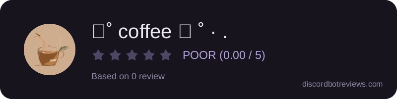 Rating widget preview for ｡˚ coffee ♡ ˚ · .