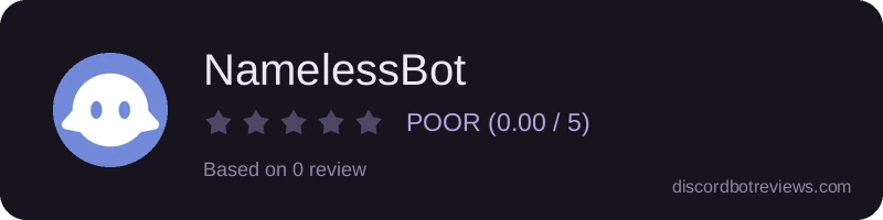 Rating widget preview for NamelessBot