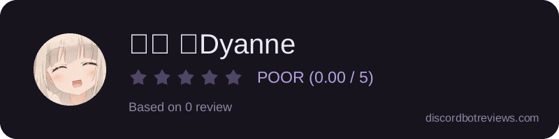 Rating widget preview for ⋆⸜ 🎧Dyanne