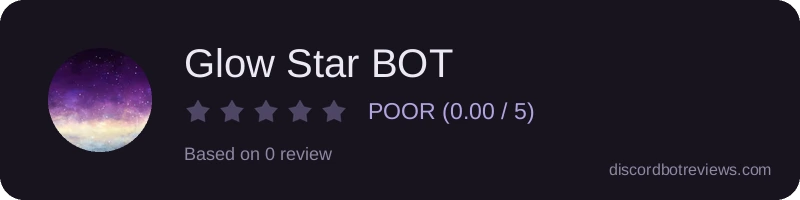 Rating widget preview for Glow Star BOT