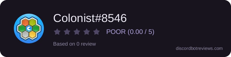 Rating widget preview for Colonist#8546