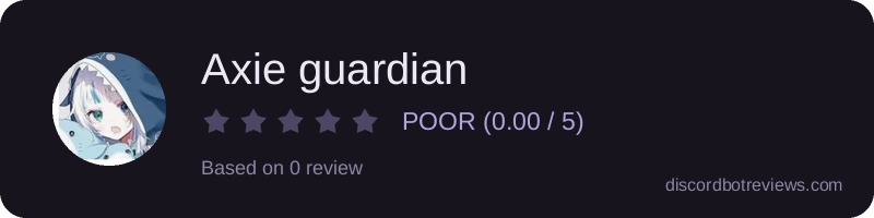 Rating widget preview for Axie guardian