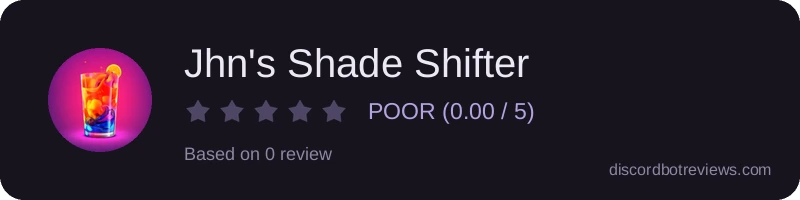 Rating widget preview for Jhn's Shade Shifter