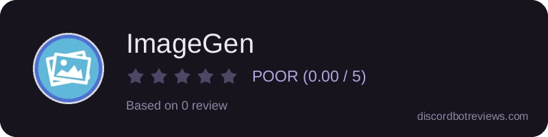 Rating widget preview for ImageGen