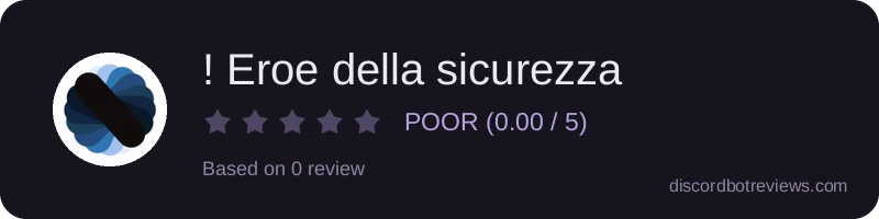 Rating widget preview for ! Eroe della sicurezza