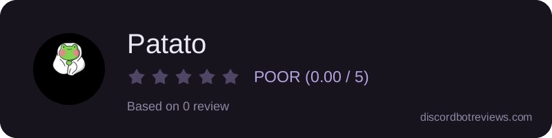 Rating widget preview for Patato