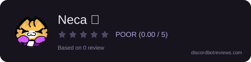 Rating widget preview for Neca 🐱