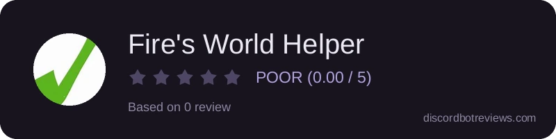 Rating banner for Fire's World Helper
