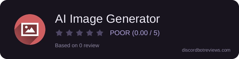 Rating banner for AI Image Generator