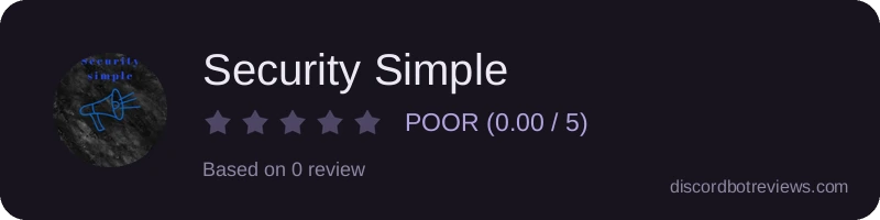 Rating widget preview for Security Simple