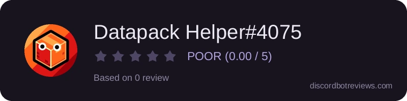 Rating widget preview for Datapack Helper#4075