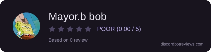 Rating banner for Mayor.b bob