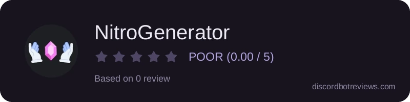 Rating widget preview for NitroGenerator