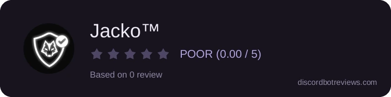 Rating widget preview for Jacko™