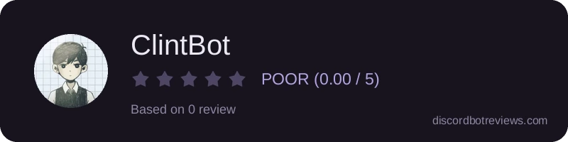 Rating widget preview for ClintBot