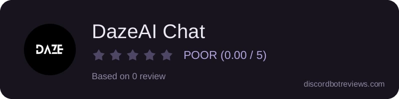 Rating widget preview for DazeAI Chat