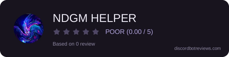 Rating banner for NDGM HELPER