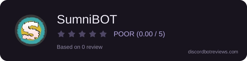 Rating widget preview for SumniBOT
