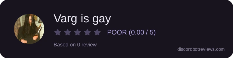 Rating widget preview for Varg is gay