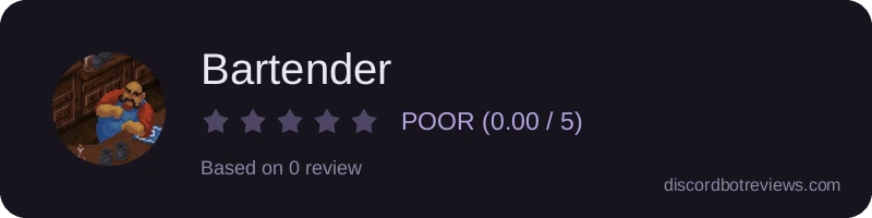 Rating widget preview for Bartender