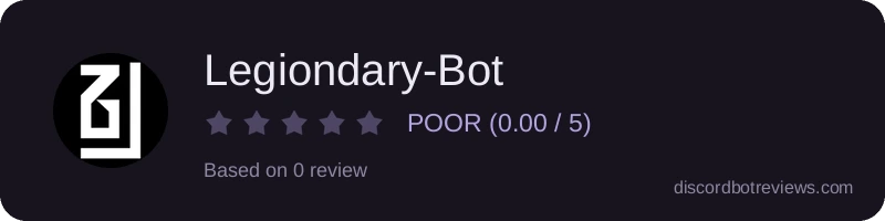 Rating widget preview for Legiondary-Bot