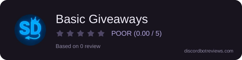 Rating widget preview for Basic Giveaways