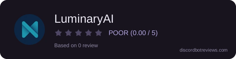 Rating widget preview for LuminaryAI