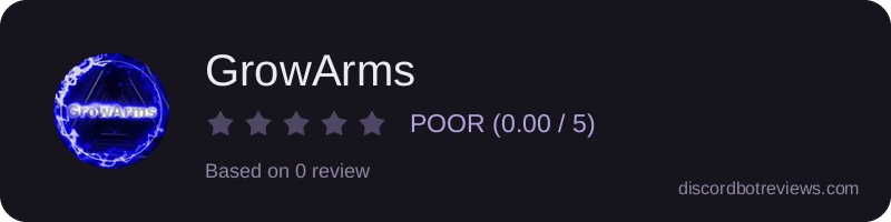Rating widget preview for GrowArms