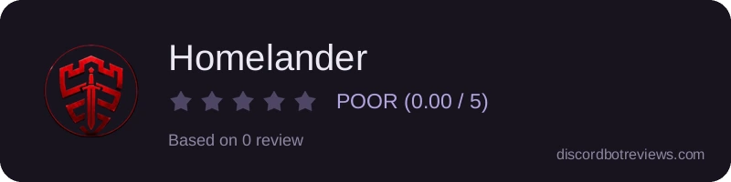 Rating banner for Homelander