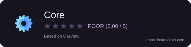 Rating widget preview for Core