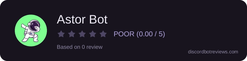 Rating widget preview for Astor Bot