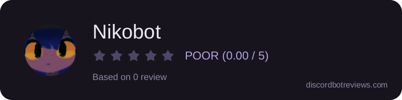 Rating widget preview for Nikobot