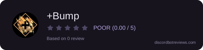 Rating widget preview for +Bump