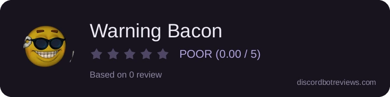 Rating widget preview for Warning Bacon