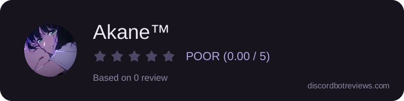 Rating widget preview for Akane™