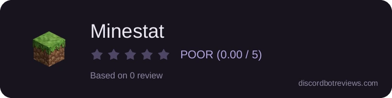 Rating widget preview for Minestat