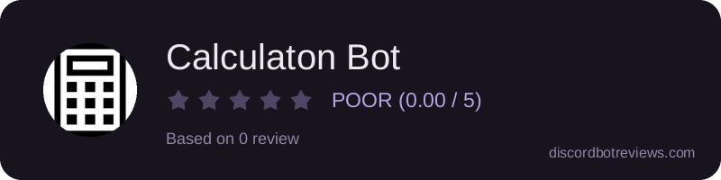 Rating banner for Calculaton Bot