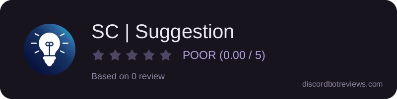 Rating widget preview for SC | Suggestion
