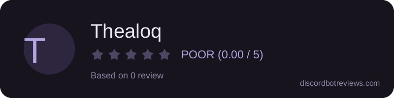 Rating widget preview for Thealoq