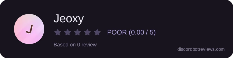 Rating widget preview for Jeoxy