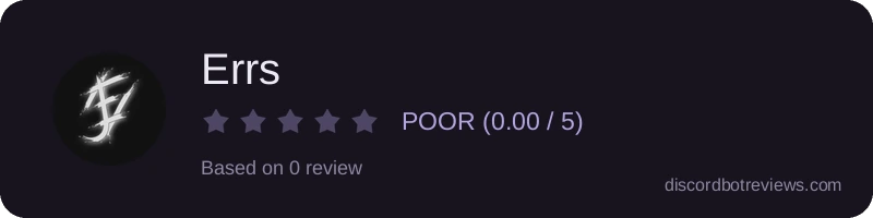 Rating widget preview for Errs