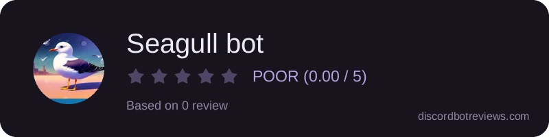 Rating widget preview for Seagull bot